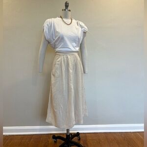 Chic Cream Midi Skirt